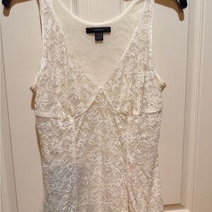 Express Cream Sheer Top
